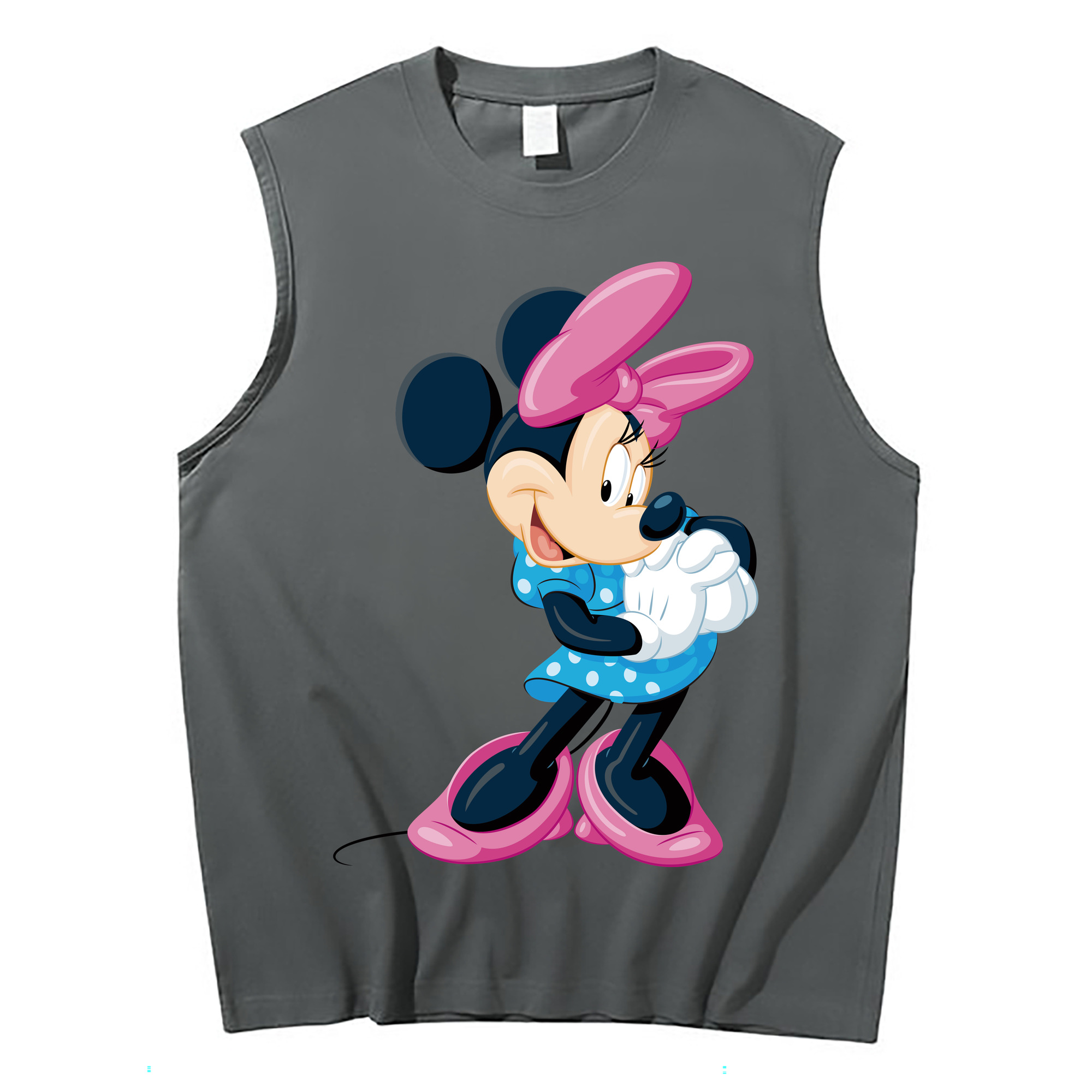 ミッキーマウス Mickey Mouse コットン100％タンクトップ（フロントプリント）